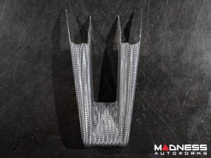 Alfa Romeo Giulia Steering Wheel Trim - Carbon Fiber - Lower Trim Set - White Candy - QV Model